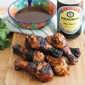 Soy and Pasilla Pepper Grilled Drumsticks