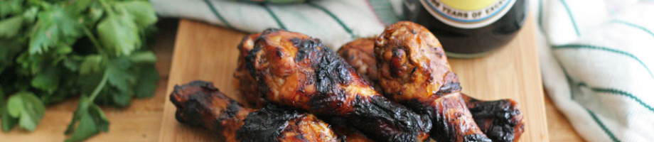 Soy and Pasilla Pepper Grilled Drumsticks