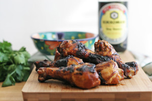 Soy and Pasilla Pepper Grilled Drumsticks