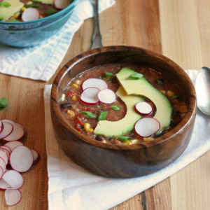 Salsa Black Bean Corn Tortilla Soup