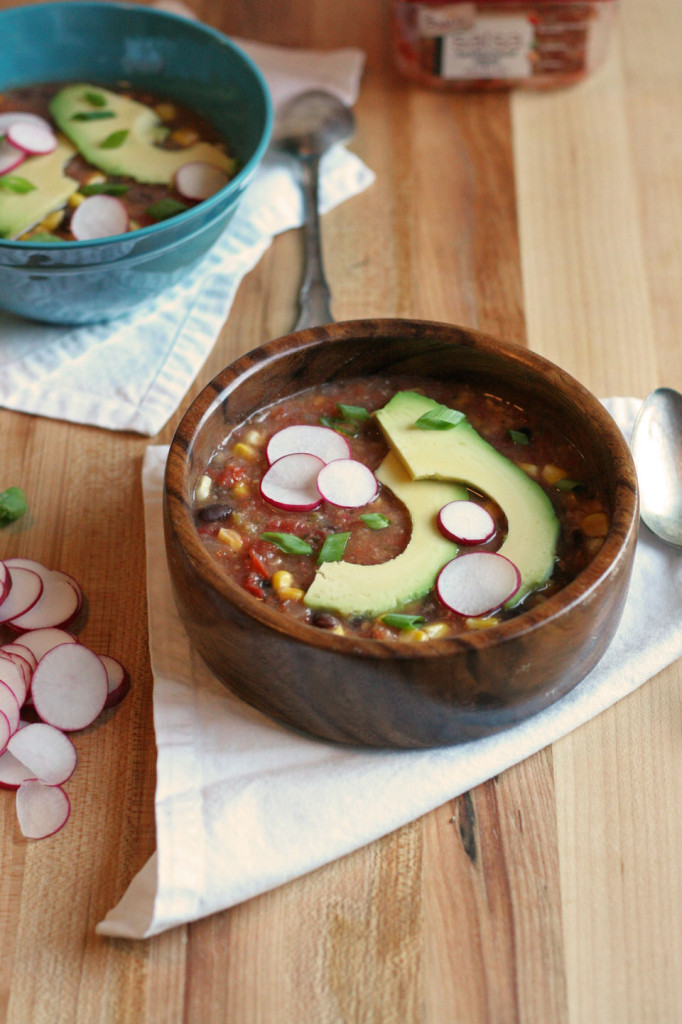 Salsa Black Bean Corn Tortilla Soup