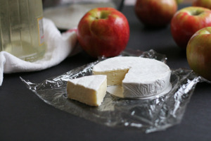 Buttermilk Cake, Brie Frosting, with Spiced Apple Compote
