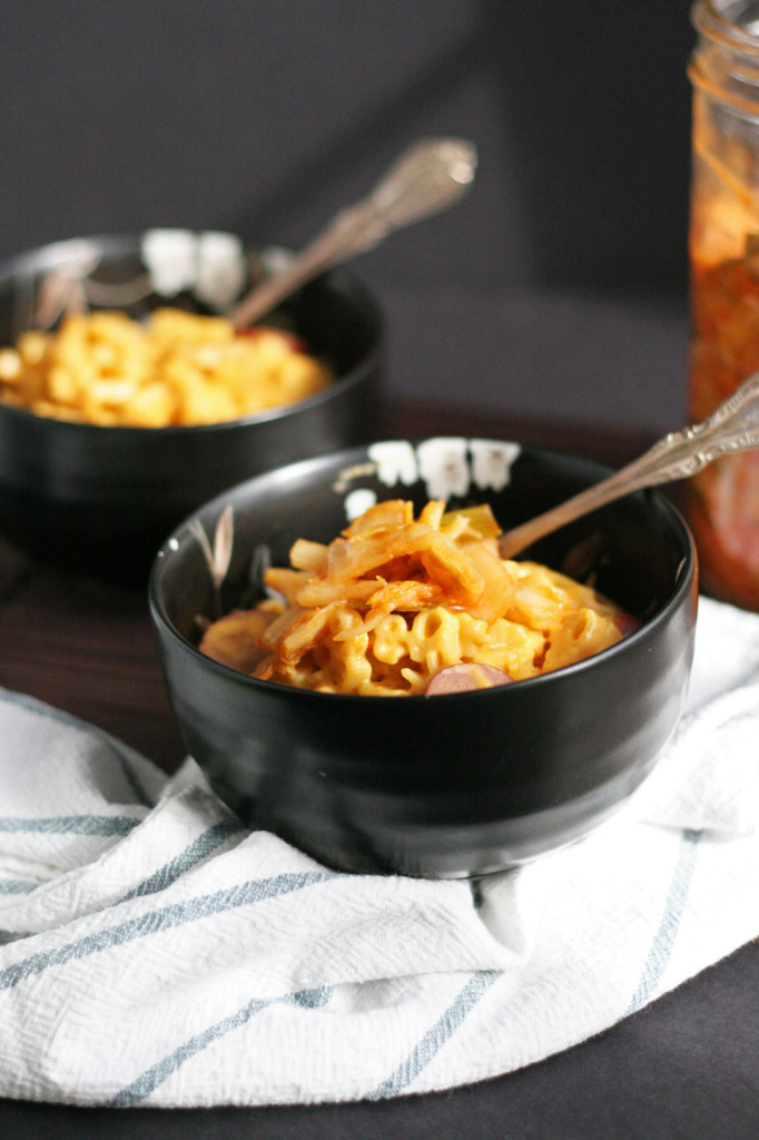 Kimchi Sausage Mac and Cheese