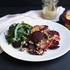 Hummus Roasted Root Vegetable Salad