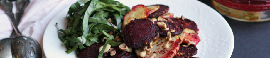 Hummus Roasted Root Vegetable Salad