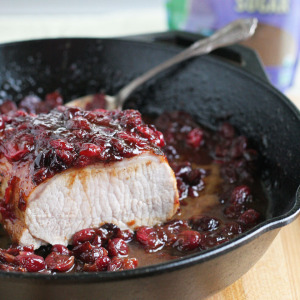 Brown Sugar Cranberry Glazed Pork Loin