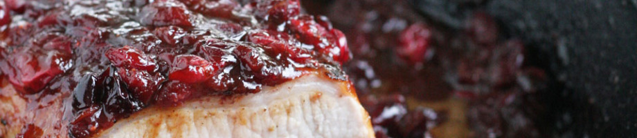 Brown Sugar Cranberry Glazed Pork Loin