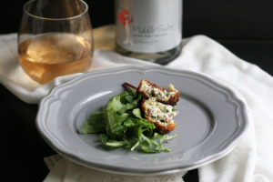 Goat Cheese Bacon Croquettes with Pink Bubbly