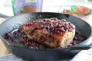 Brown Sugar Cranberry Glazed Pork Loin