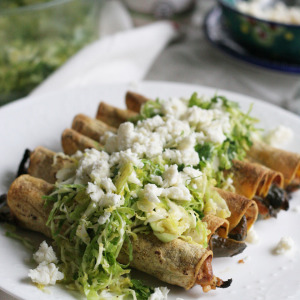 Queso Panela and Poblano Pepper Taquitos