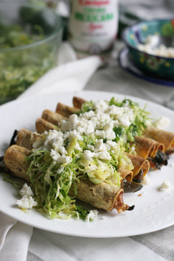 Queso Panela and Poblano Taquitos