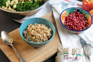 Whole Grain Medley Stuffed Squash with Miso Dressing