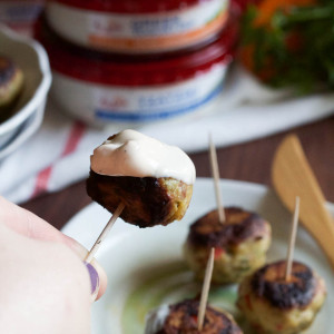 Chicken Meatballs with Greek Yogurt Dip