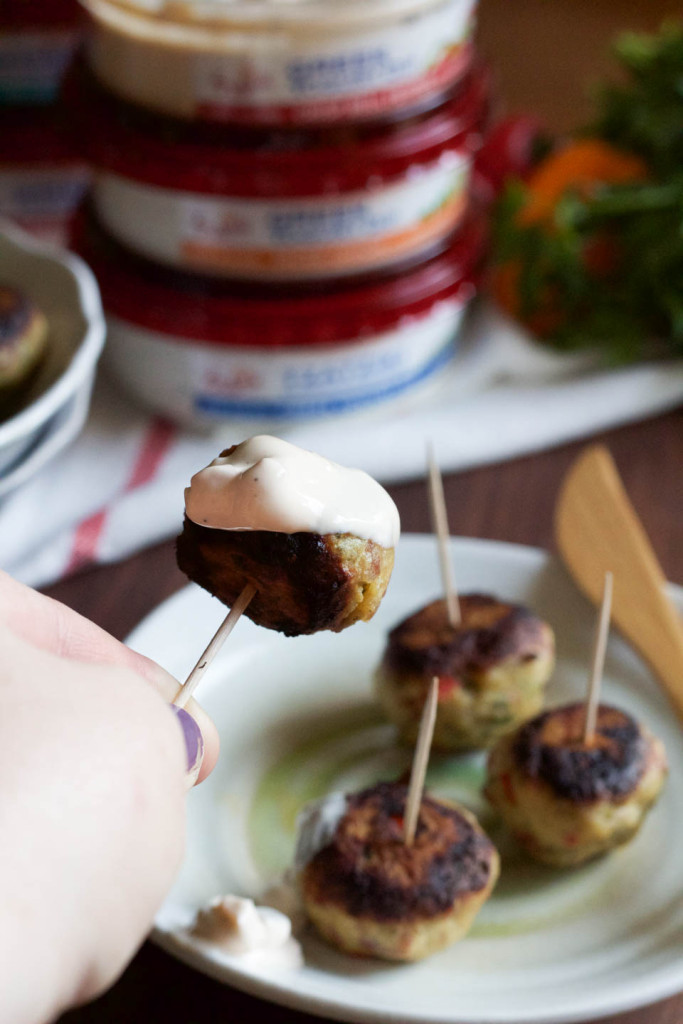 Chicken Meatballs with Greek Yogurt Dip