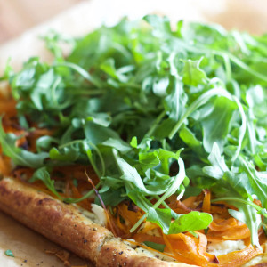 Goat Cheese Carrot Tart with Arugula