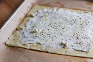 Goat Cheese Carrot Tart with Arugula