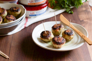 Chicken Meatballs with Greek Yogurt Dip