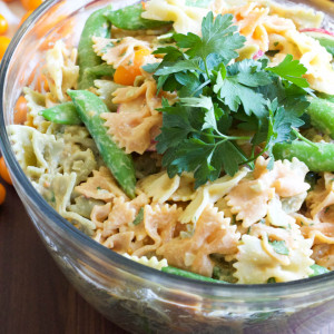 Hummus Dressing Summer Pasta Salad