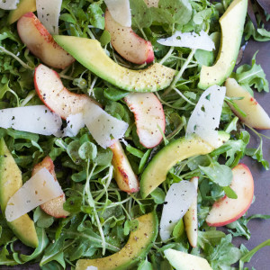 Peach Avocado Manchego Salad