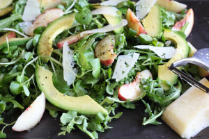Peach Avocado Manchego Salad