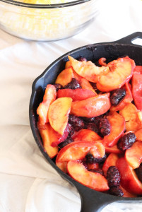 Peach Blackberry Cobbler