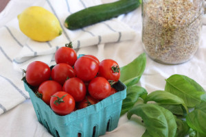 Whole Grain Salad with Roasted Tomatoes and Goat Cheese