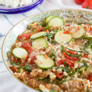 Whole Grain Salad with Roasted Tomatoes