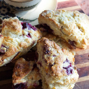 Blackberry Peach Scones