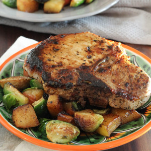 Grilled Pork Chops with a Sweet Pan Roasted Hash from Express Lane Cooking