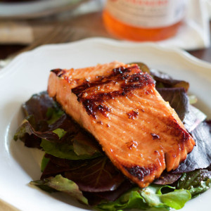 Spicy Pepper Jelly Glazed Salmon