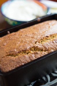 Whole Wheat Cornmeal Cake with Honey Labneh