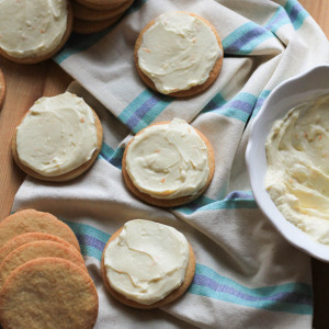 Ginger Sugar Cookies with Clementine Frosting