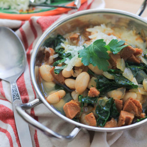 White Bean Stew with Chorizo and Kale