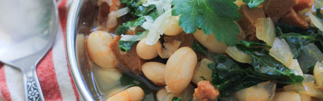 White Bean Stew with Chorizo and Kale