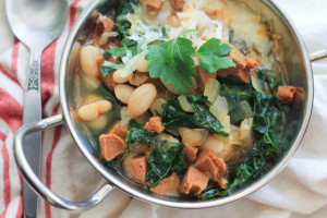 White Bean Stew with Chorizo and Kale