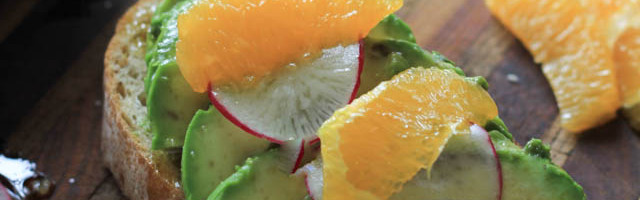 Avocado Toast with Oranges and Radishes