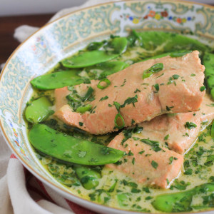 Green Curry Braised Salmon