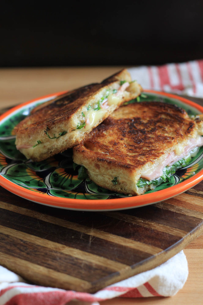 Pepper Jack Ham and Fig Grilled Cheese
