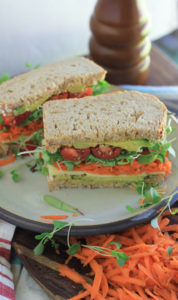 Avocado Sprout Vegetable Sandwich