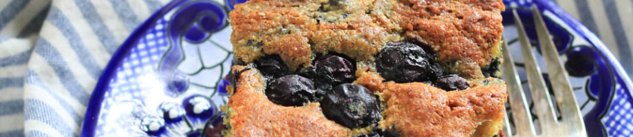 Blueberry Swirl Cornmeal Cake