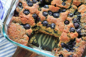 Blueberry Swirl Cornmeal Cake