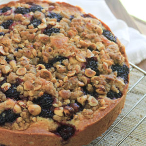 Blackberry Buckle with Hazelnut Crumb