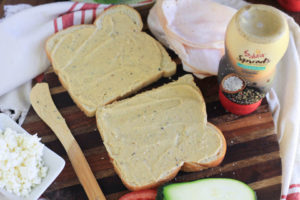 Sea Salt Hummus Spread Turkey Vegetable Sandwich