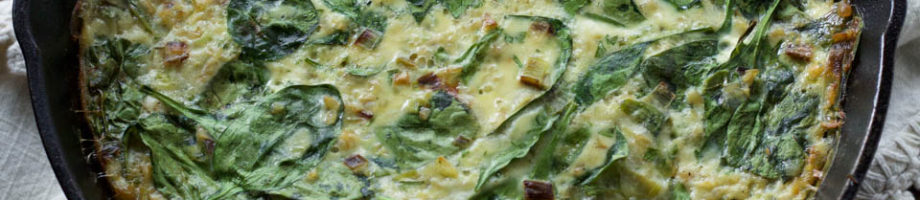 Freekeh Spinach and Leek Frittata