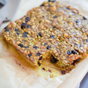 Oatmeal Blueberry Banana Protein Bars