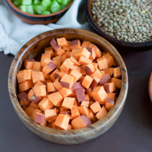 Thai Peanut Sweet Potato Lentil Soup