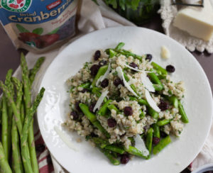Brown Rice Spring Salad with Asparagus and Dried Cranberries