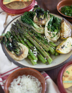 Charred Vegetables with Hummus