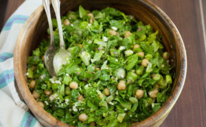 Spring Chickpea Salad with Honey Garlic Lime Vinaigrette
