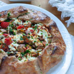 Mushroom Leek Tomato Galette